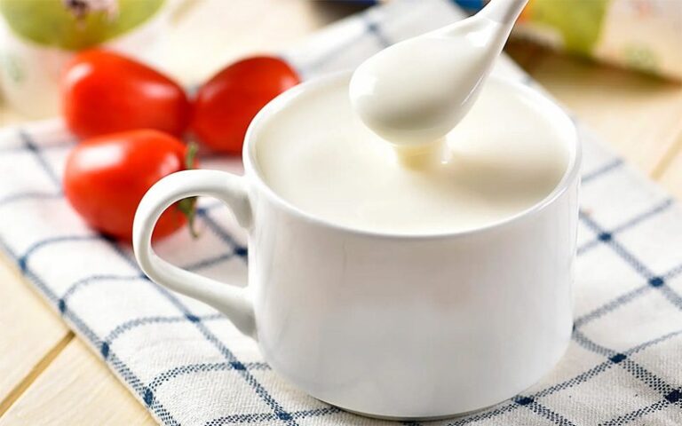 Smooth food formulation in a cup illustrating a food-grade CMC application