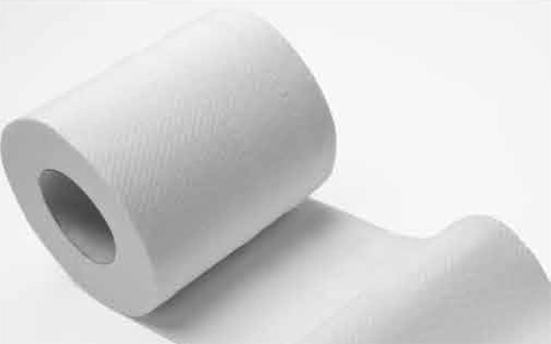 White paper roll illustrating a paper-grade CMC application